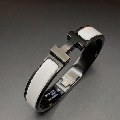 [Marin-Jewelry]H BRACELET 12MM BLACK WHITE CERAMIC