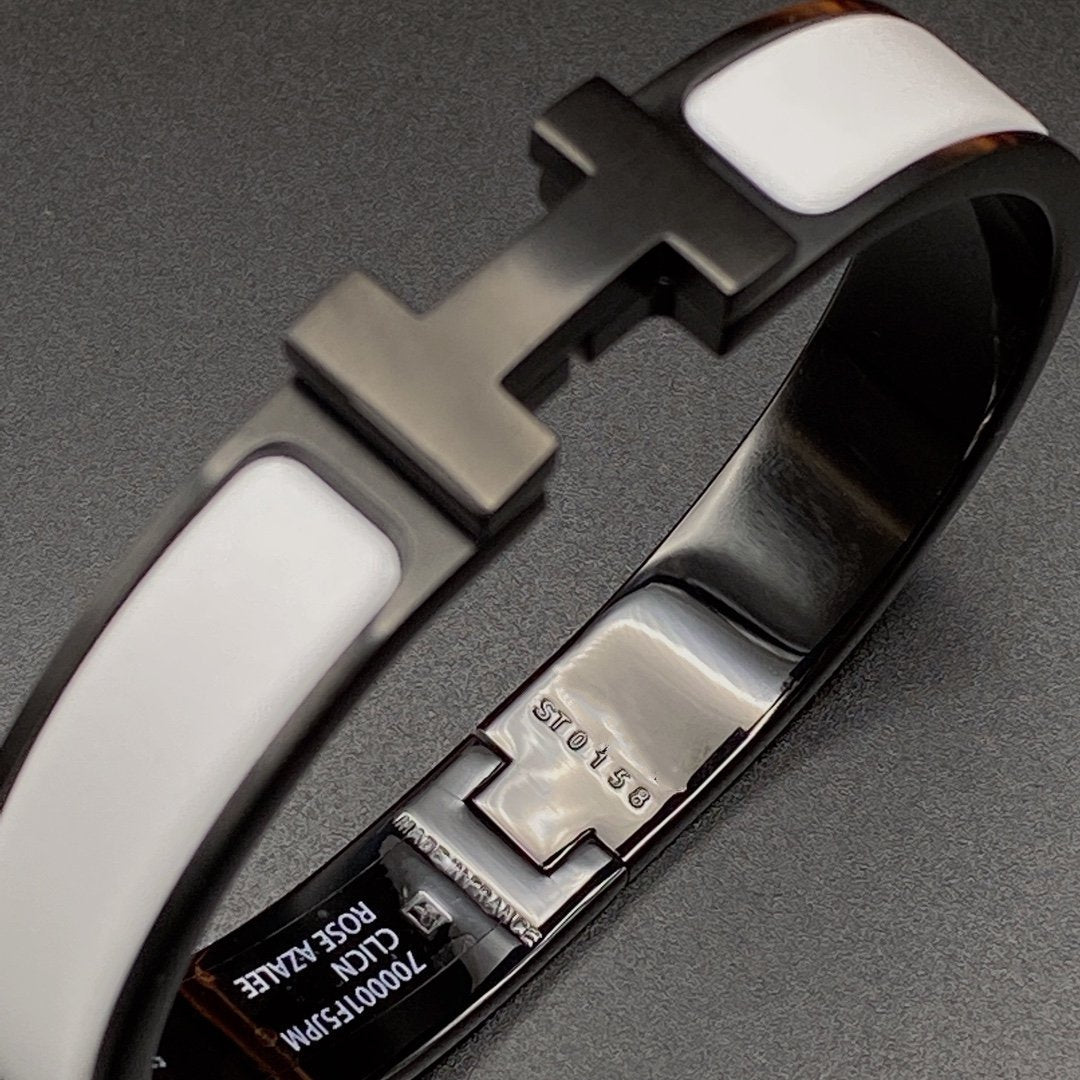 [Marin-Jewelry]H BRACELET 12MM BLACK WHITE CERAMIC