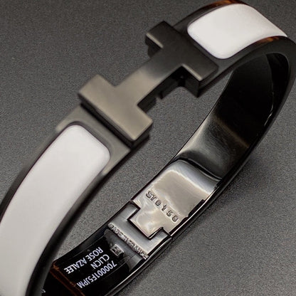 [Marin-Jewelry]H BRACELET 12MM BLACK WHITE CERAMIC