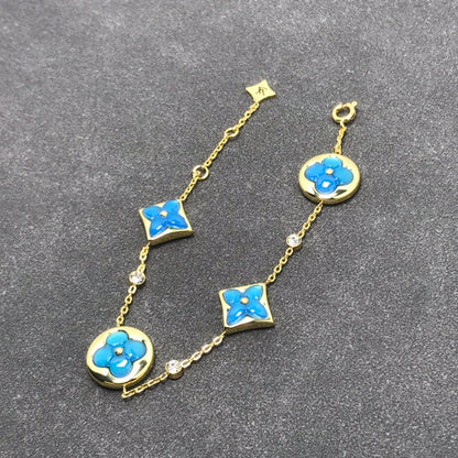 [Marin-Jewelry]STAR AND SUN TURQUOISE 4 MOTIFS 3 DIAMONDS