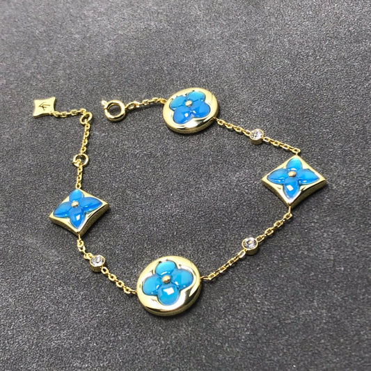 [Marin-Jewelry]STAR AND SUN TURQUOISE 4 MOTIFS 3 DIAMONDS