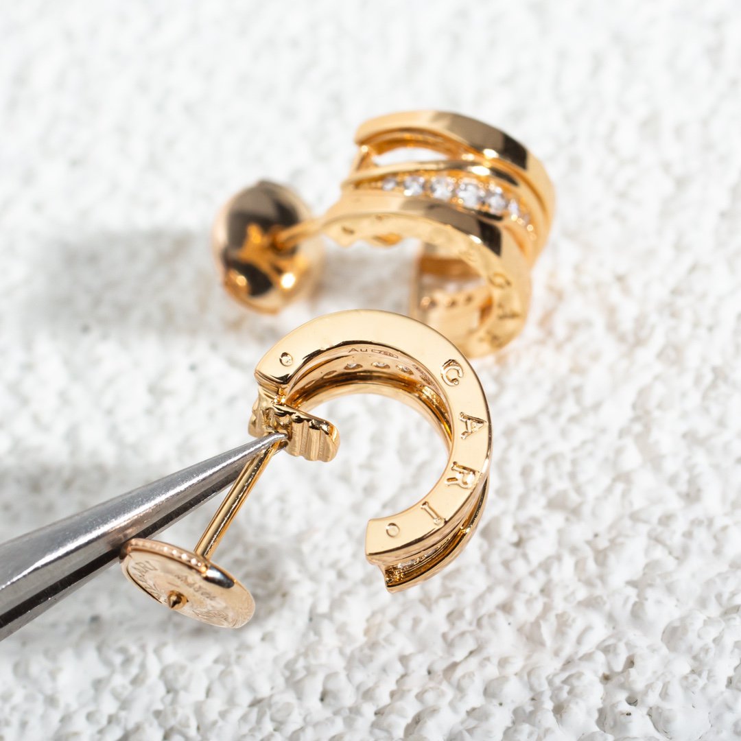 [⭐Marins]ZERO 1 PINK GOLD DIAMONDS EARRINGS