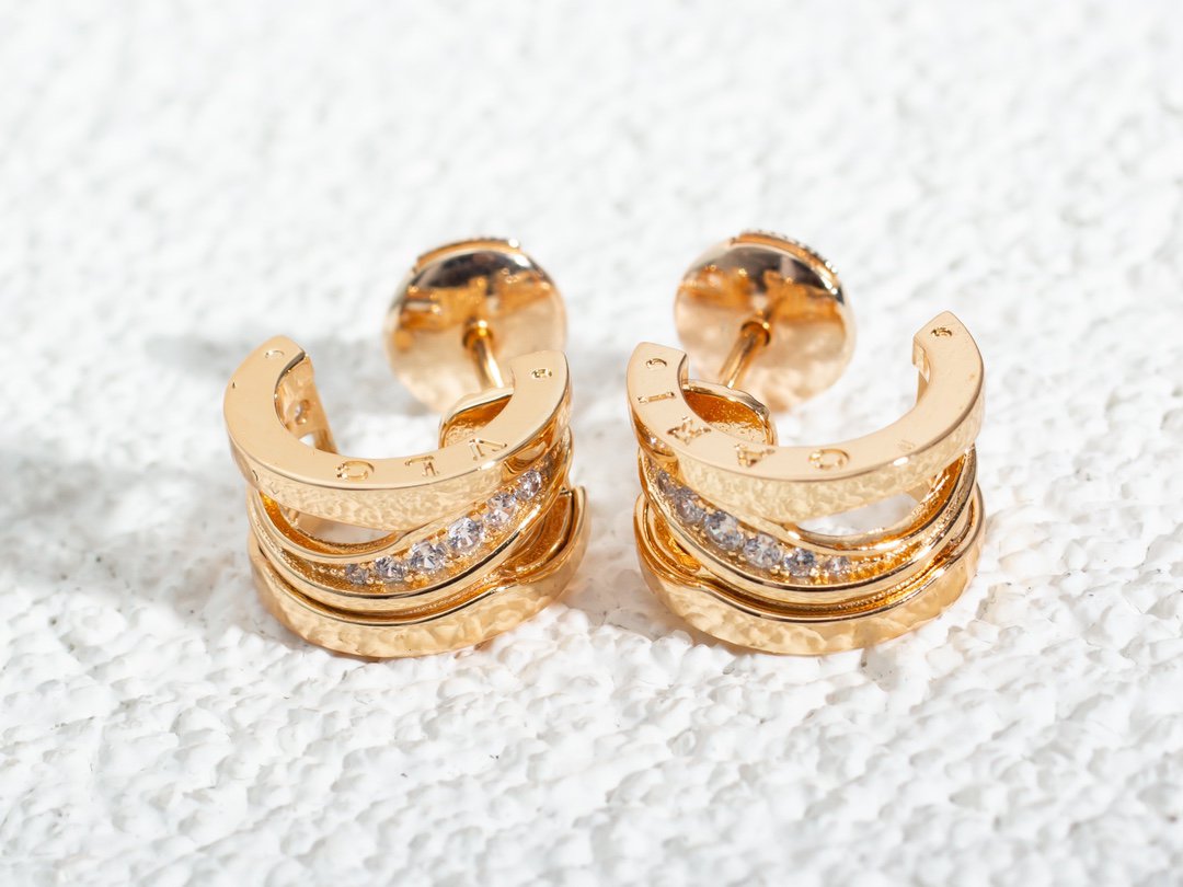 [⭐Marins]ZERO 1 PINK GOLD DIAMONDS EARRINGS