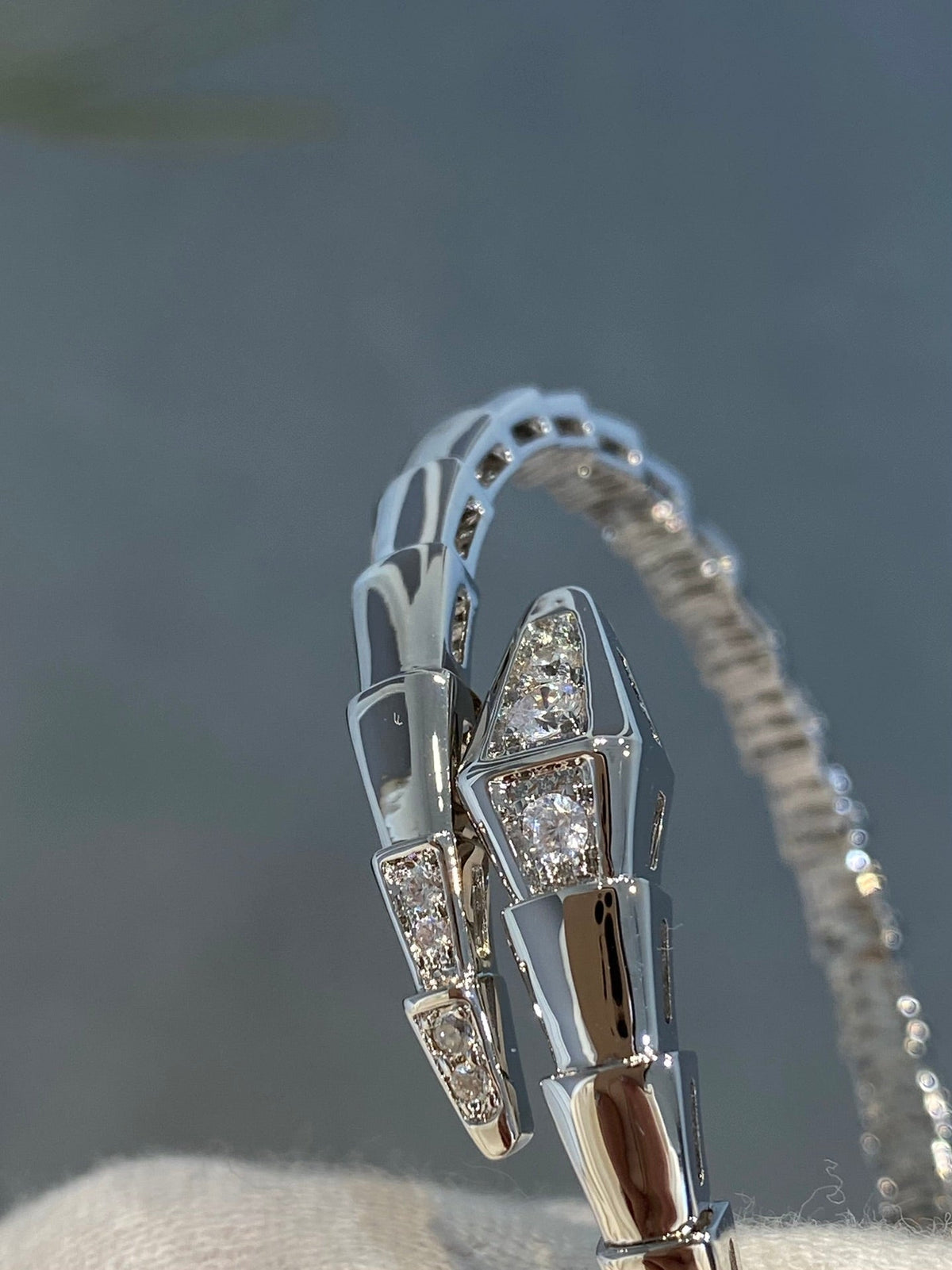 [⭐Marins]SERPENTI BRACELET DIAMONDS SILVER