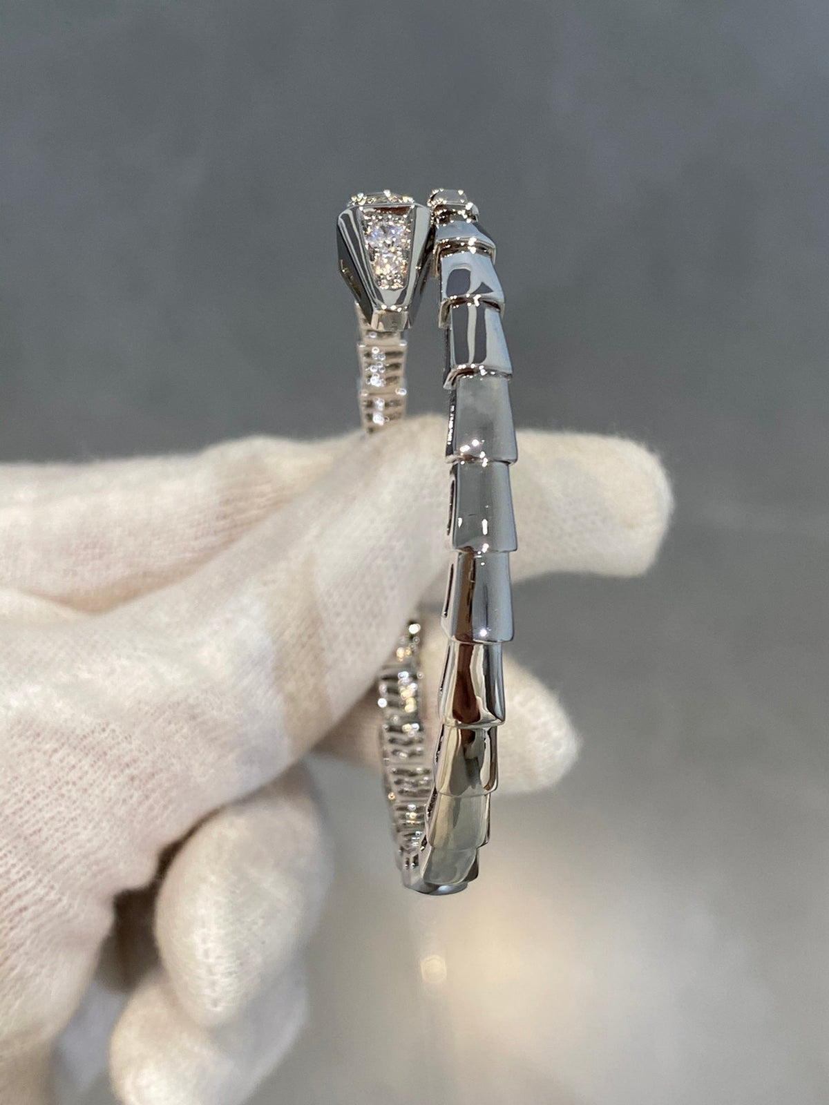 [⭐Marins]SERPENTI BRACELET DIAMONDS SILVER