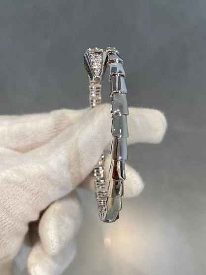 [⭐Marins]SERPENTI BRACELET DIAMONDS SILVER