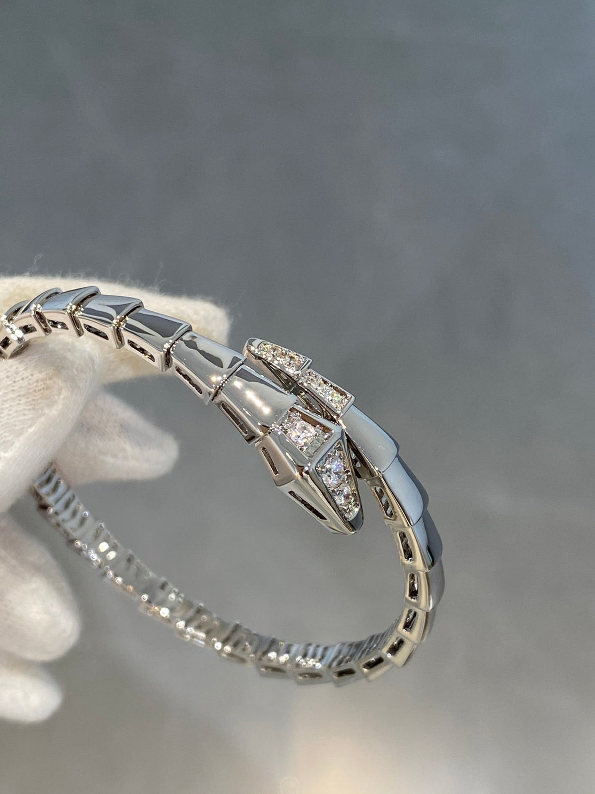 [⭐Marins]SERPENTI BRACELET DIAMONDS SILVER