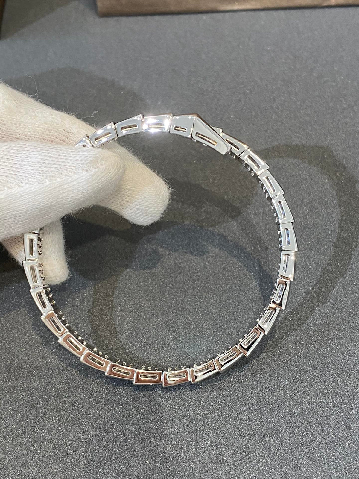 [⭐Marins]SERPENTI BRACELET DIAMONDS SILVER