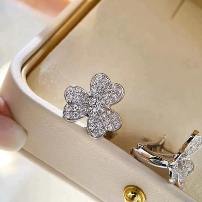 [Marin-Jewelry]CLOVER COMOS DIAMOND EARRINGS SILVER