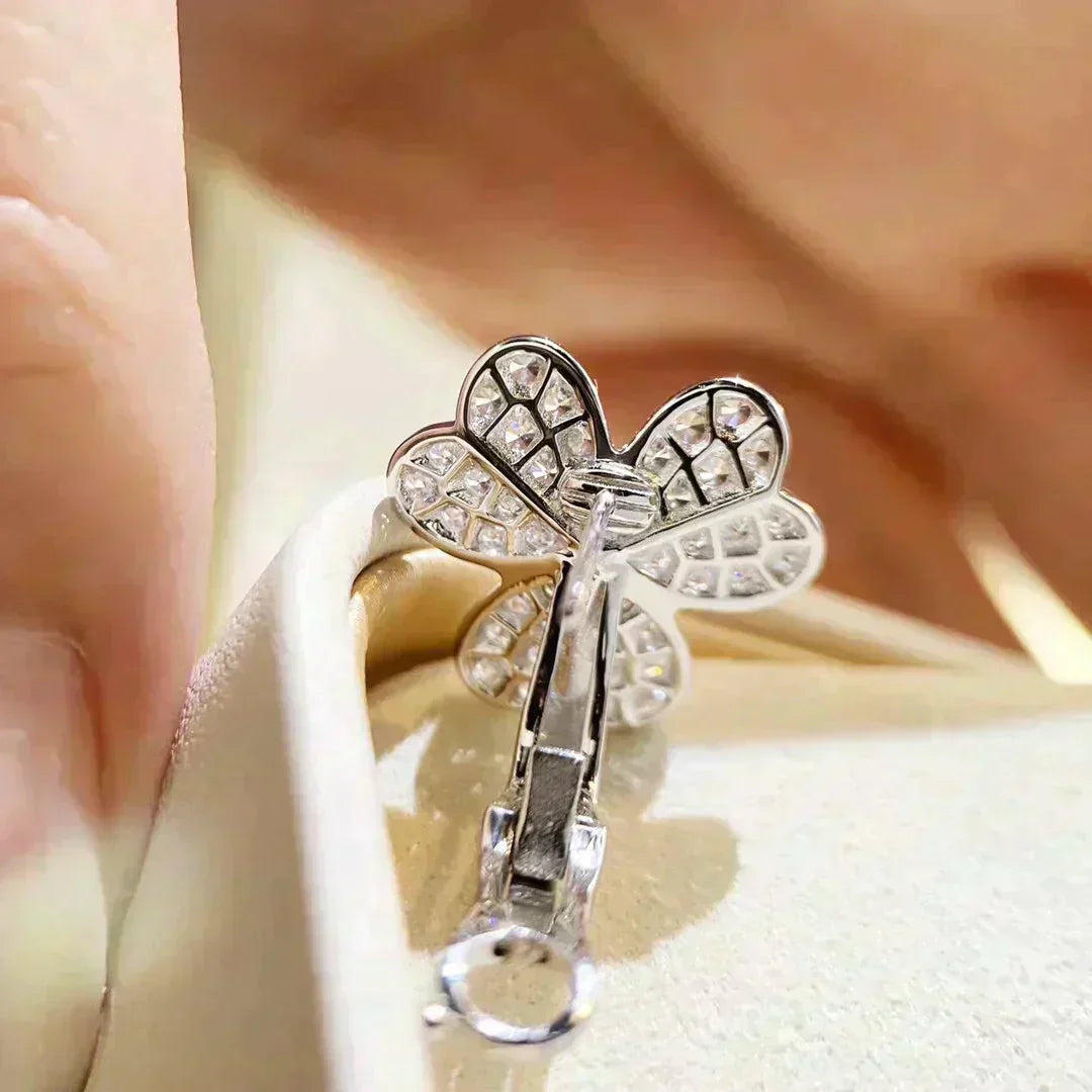 [Marin-Jewelry]CLOVER COMOS DIAMOND EARRINGS SILVER
