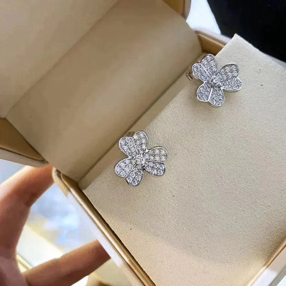 [Marin-Jewelry]CLOVER COMOS DIAMOND EARRINGS SILVER