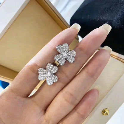 [Marin-Jewelry]CLOVER COMOS DIAMOND EARRINGS SILVER