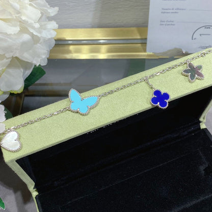 [Marin-Jewelry]ラッキースプリング シルバーブレスレット 4モチーフ