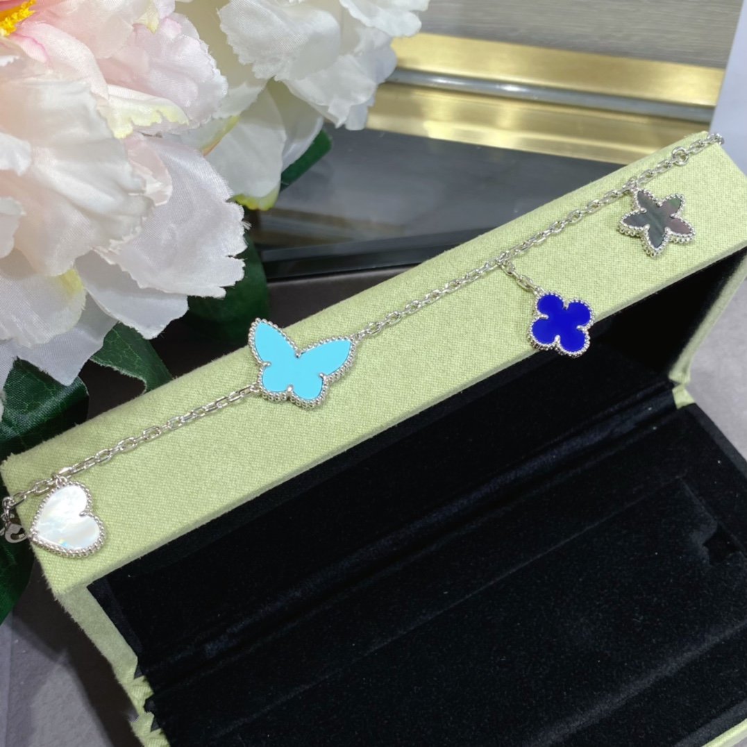 [Marin-Jewelry]ラッキースプリング シルバーブレスレット 4モチーフ