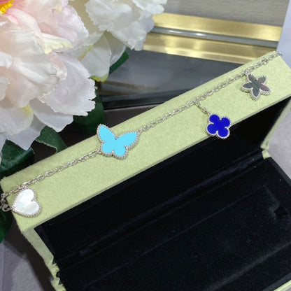 [Marin-Jewelry]ラッキースプリング シルバーブレスレット 4モチーフ