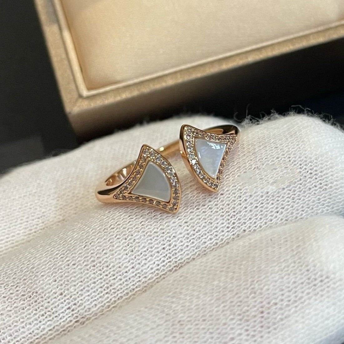 [⭐Marins]DREAM MOP DIAMOND OPEN RING
