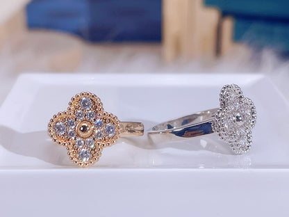[Marin-Jewelry]BAGUE TRÈFLE DIAMANT