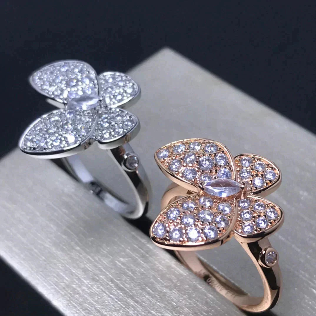 [Marin-Jewelry]BUTTERFLY PINK GOLD DIAMOND RING