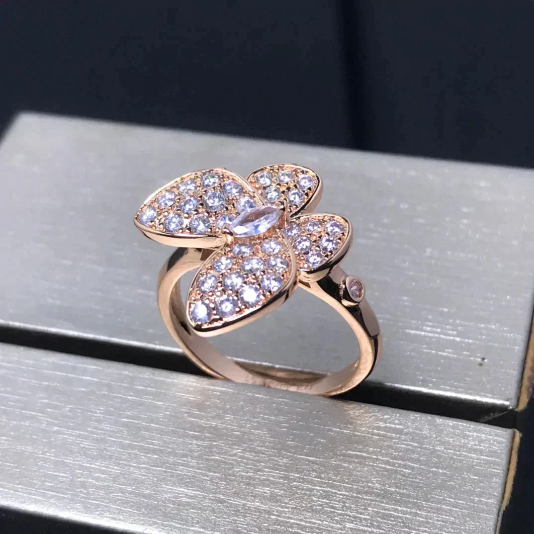 [Marin-Jewelry]BUTTERFLY PINK GOLD DIAMOND RING