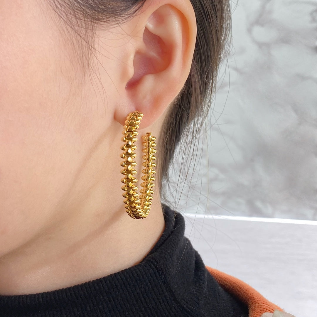 [Marin-Jewelry]CLASH HOOP EARRINGS