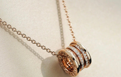 [⭐Marins]ZERO 1 PINK GOLD DIAMOND NECKLACE