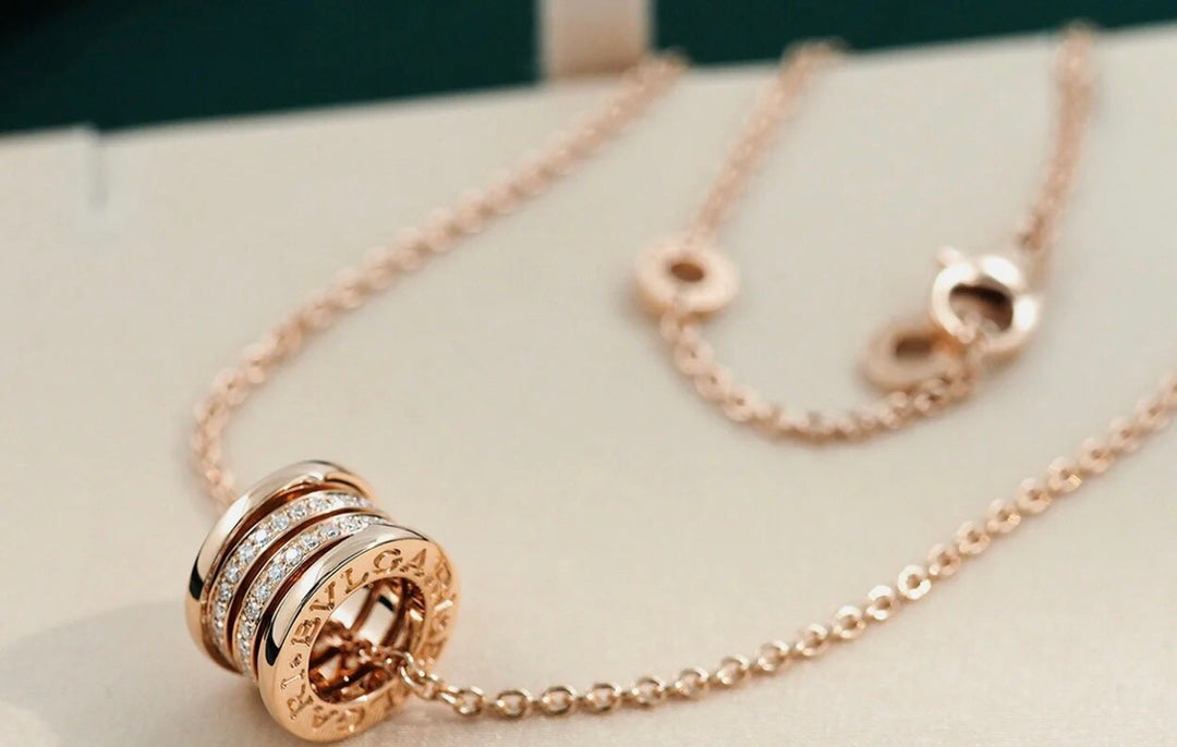 [⭐Marins]ZERO 1 PINK GOLD DIAMOND NECKLACE