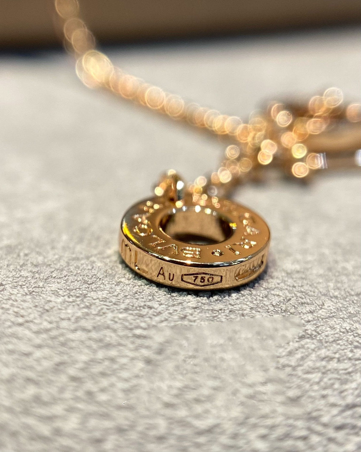 [⭐Marins]DREAM MOP DIAMOND PAVED PINK GOLD NECKLACE