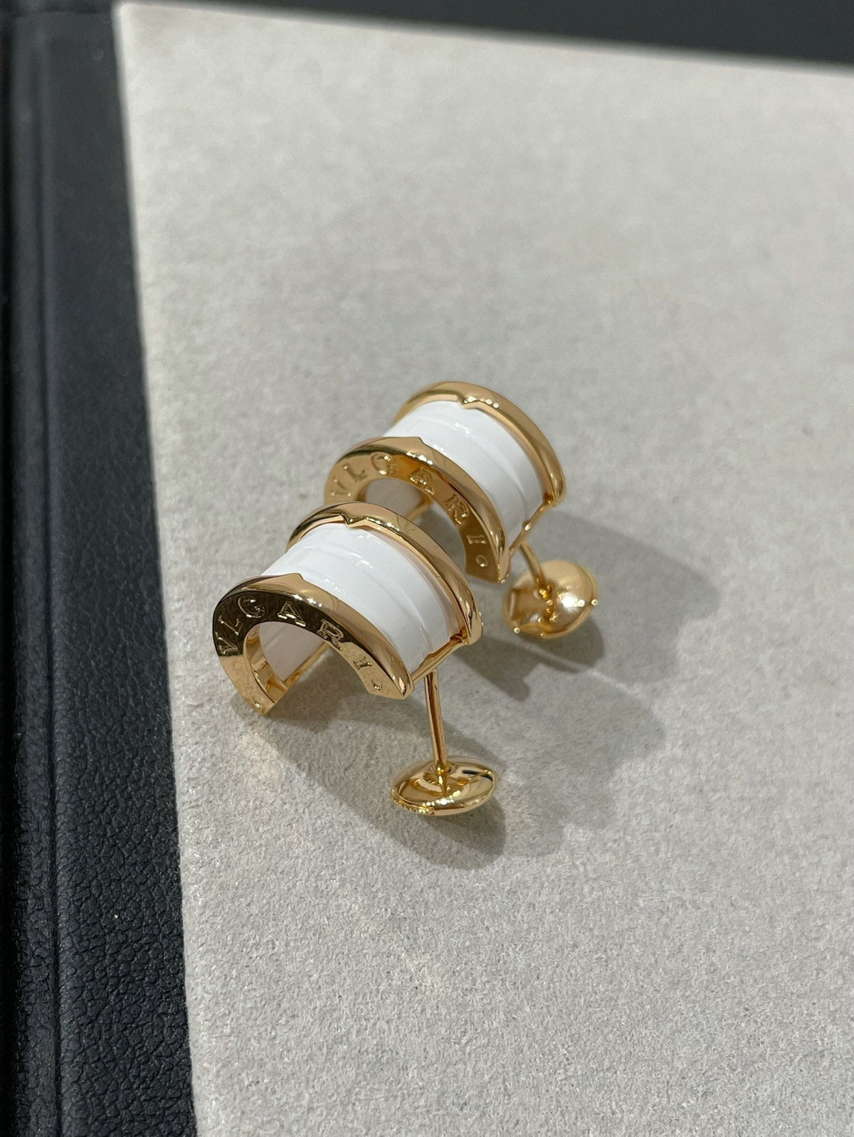 [⭐Marins]ZERO 1 PINK GOLD CERAMIC EARRINGS