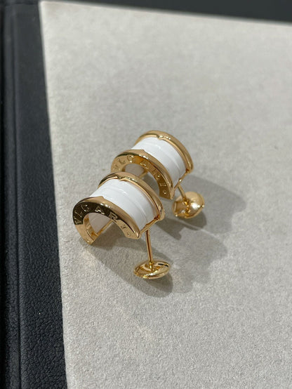 [⭐Marins]ZERO 1 PINK GOLD CERAMIC EARRINGS