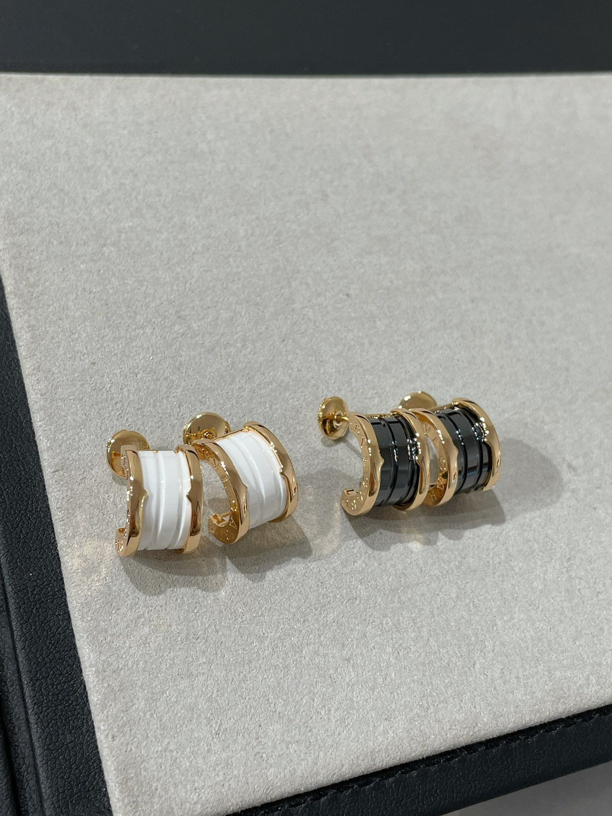 [⭐Marins]ZERO 1 PINK GOLD CERAMIC EARRINGS