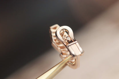[⭐Marins]SERPENT PINK GOLD DIAMOND EARRINGS