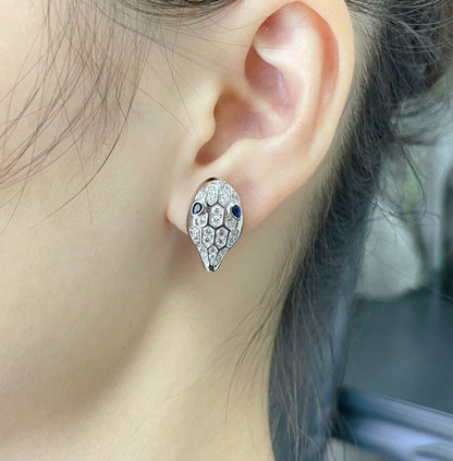 [⭐Marins]SERPENT DIAMOND STUD EARRINGS