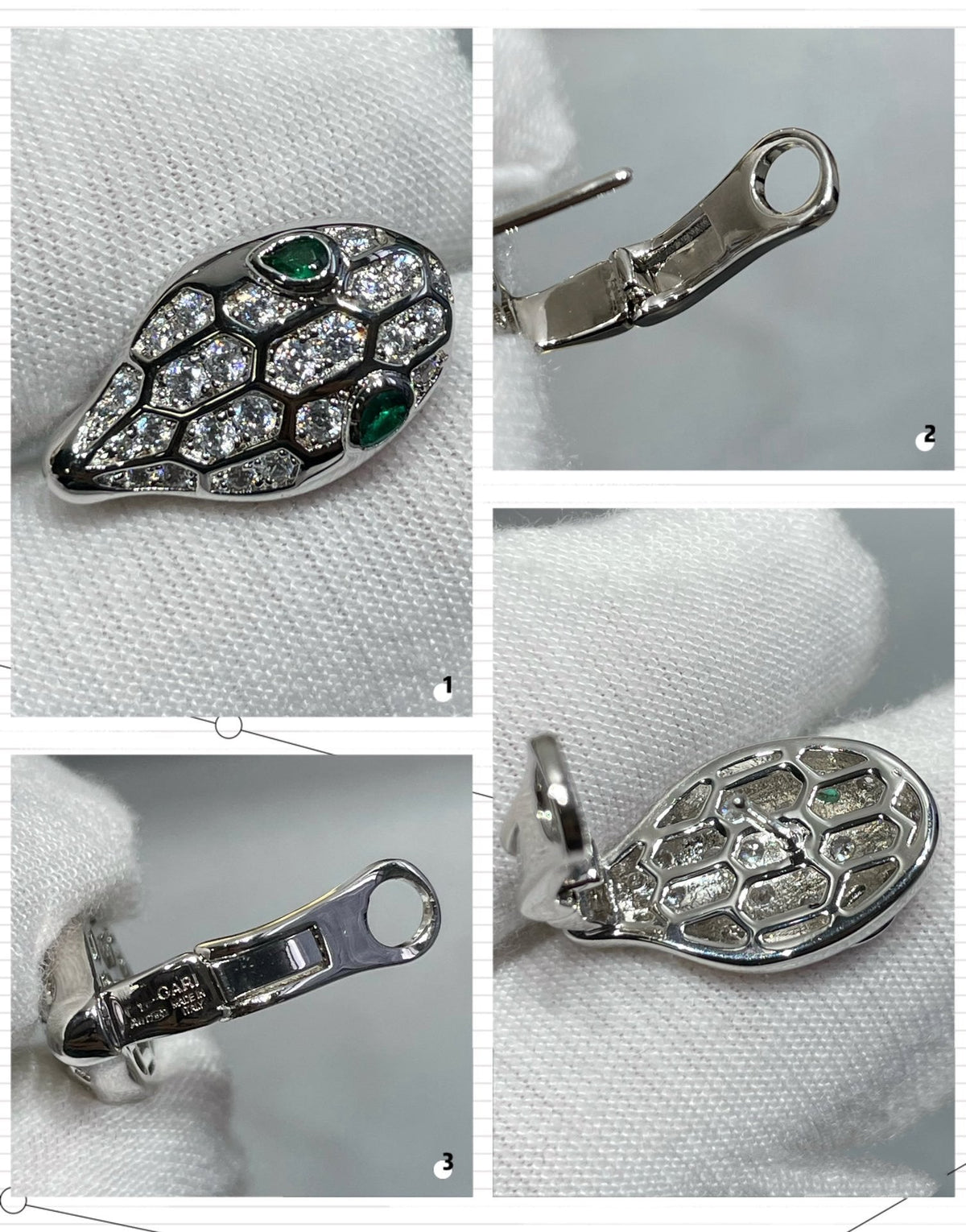 [⭐Marins]SERPENT DIAMOND STUD EARRINGS