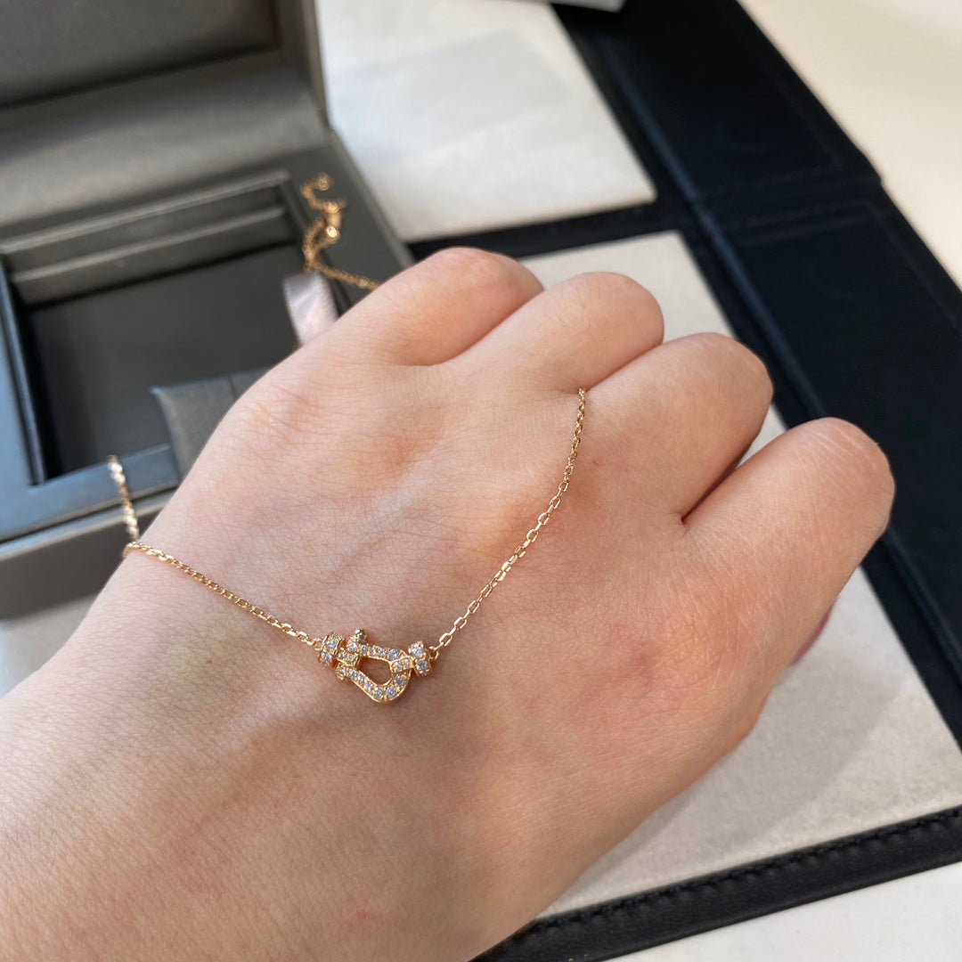 [Marin-Bijoux]COLLIER FORCE 10 DIAMANT OR ROSE MODÈLE MINI