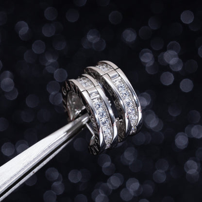 [⭐Marins]ZERO 1 MINI SILVER DIAMOND EARRINGS