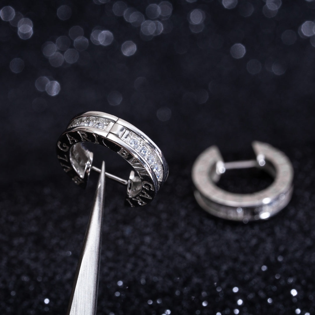[⭐Marins]ZERO 1 MINI SILVER DIAMOND EARRINGS