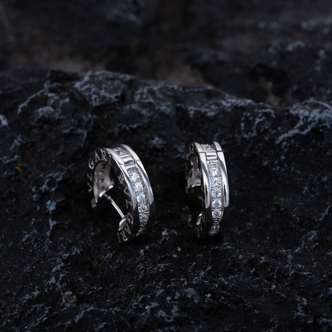 [⭐Marins]ZERO 1 MINI SILVER DIAMOND EARRINGS