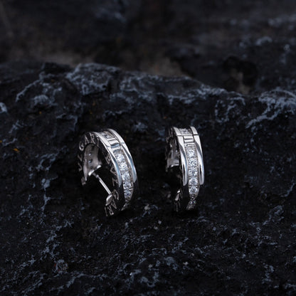 [⭐Marins]ZERO 1 MINI SILVER DIAMOND EARRINGS