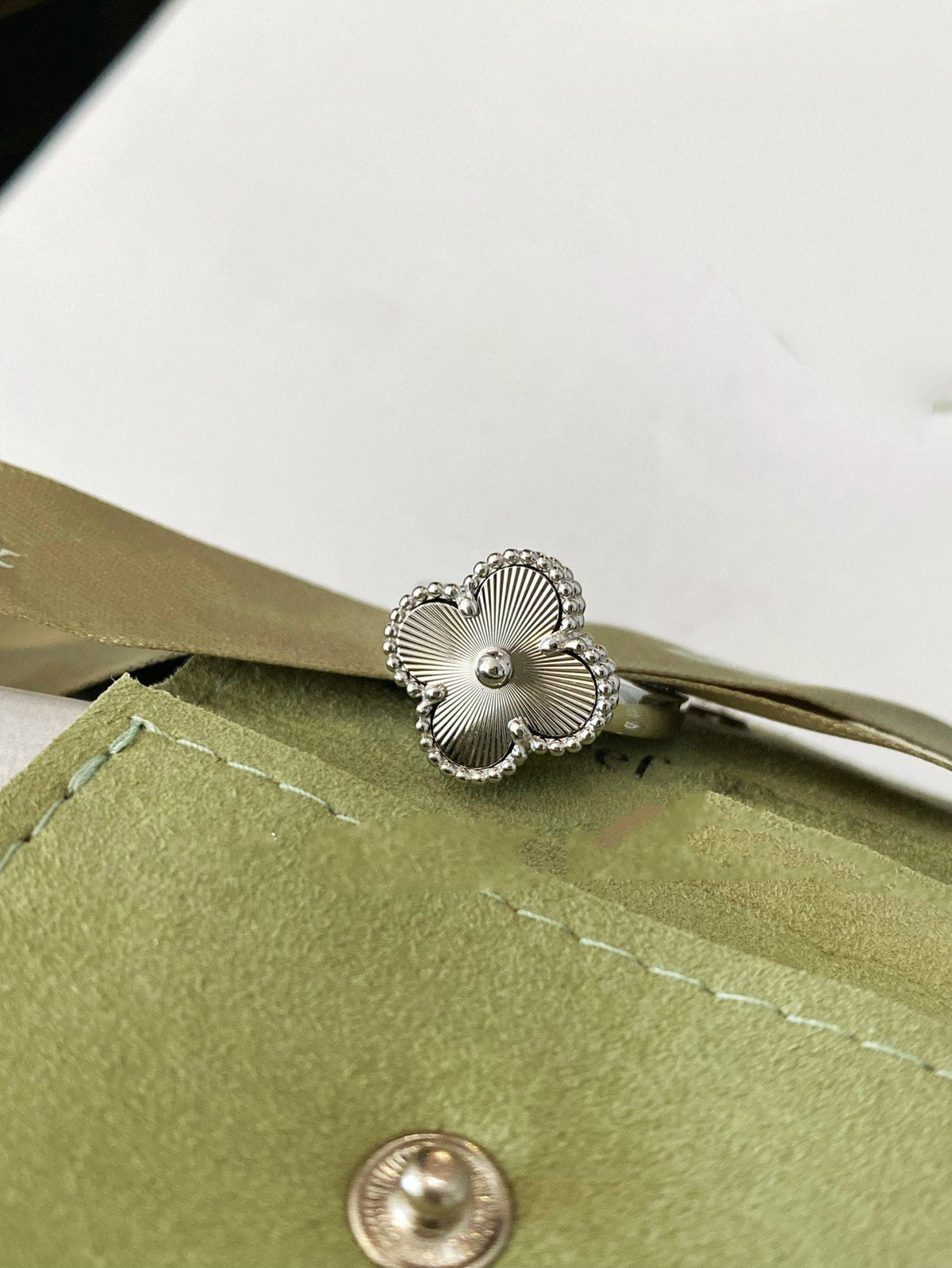 [Marin-Bijoux]BAGUE TRÈFLE ARGENT