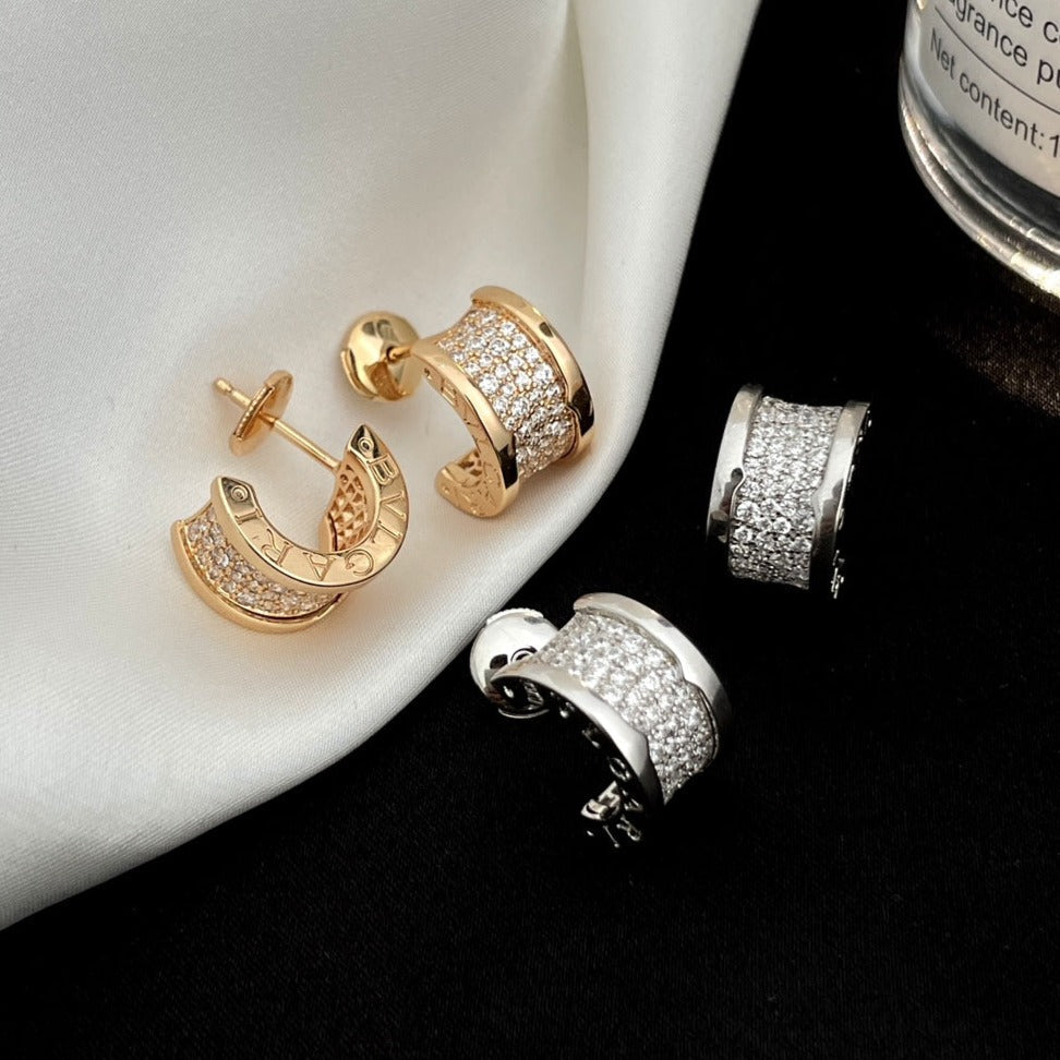 [⭐Marins]ZERO 1 DIAMOND PAVED EARRINGS
