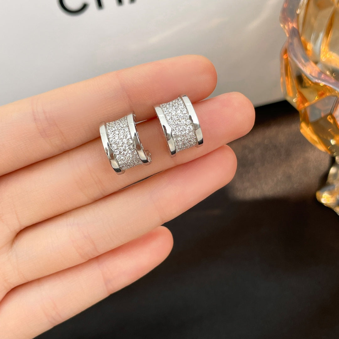[⭐Marins]ZERO 1 DIAMOND PAVED EARRINGS