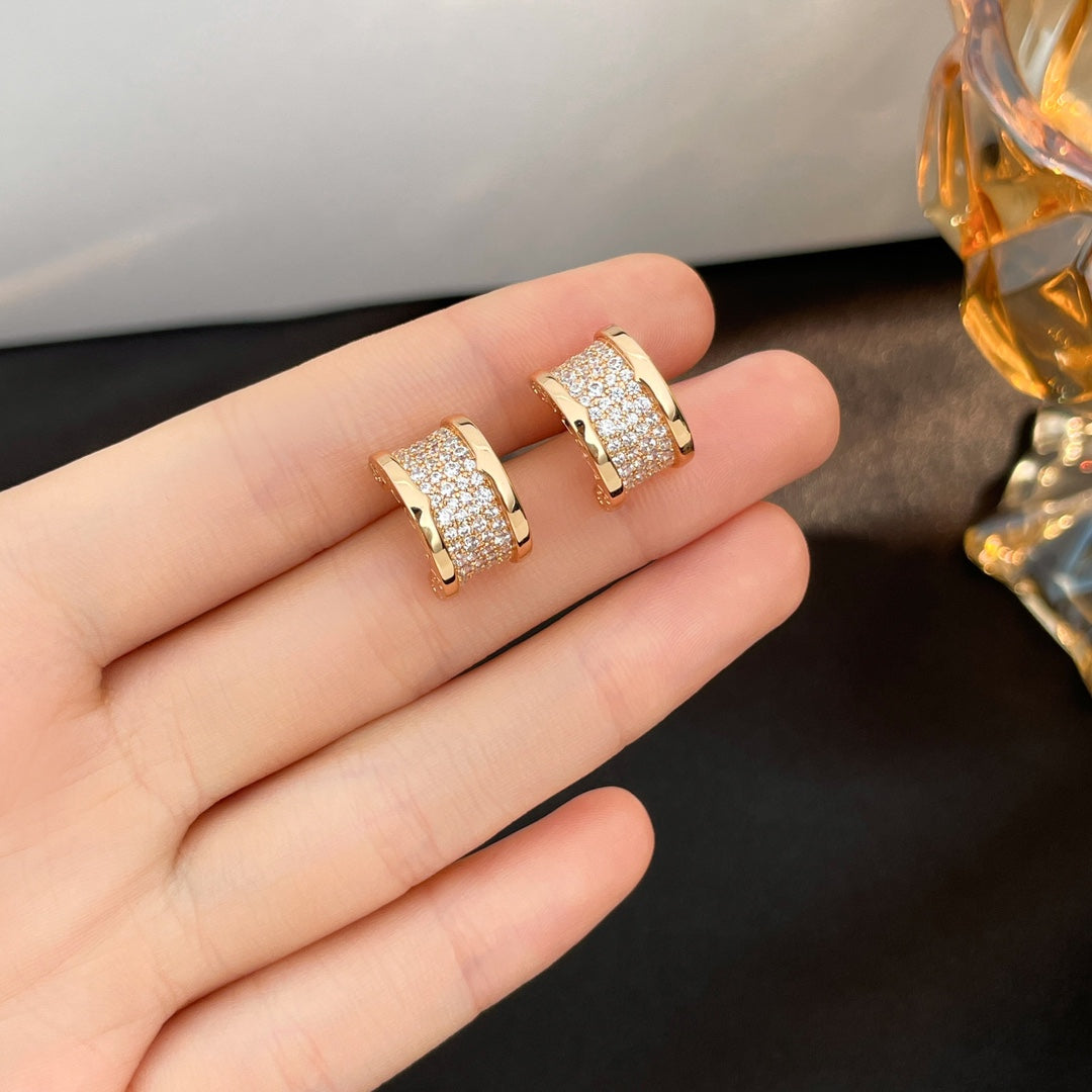 [⭐Marins]ZERO 1 DIAMOND PAVED EARRINGS