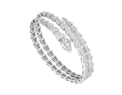 [⭐Marins]SERPENTI BRACELET SILVER DIAMOND DOUBLE ROW