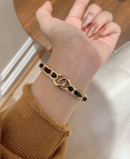[Marin-Jewelry]Double C Open Bangle