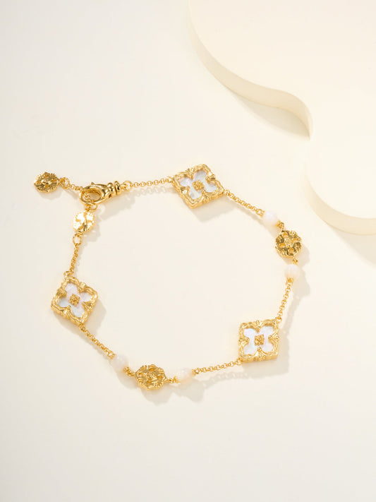 [Marin-Jewelry]B.C.L ENAMELED Three-Flower Bracelet£¨Trumpet)