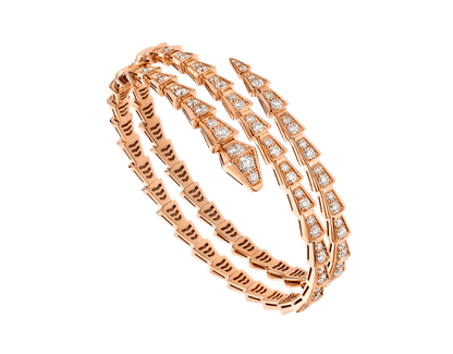 [⭐Marins]SERPENTI BRACELET PINK GOLD DIAMOND DOUBLE ROW
