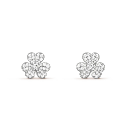 [Marin-Jewelry]CLOVER COMOS DIAMOND EARRINGS SILVER