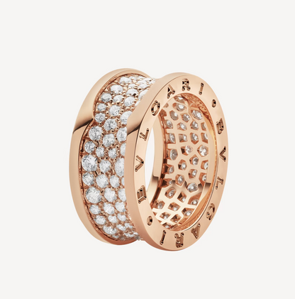 [⭐Marins]ZERO 1 WITH PAVED DIAMONDS ON THE SPIRAL RING