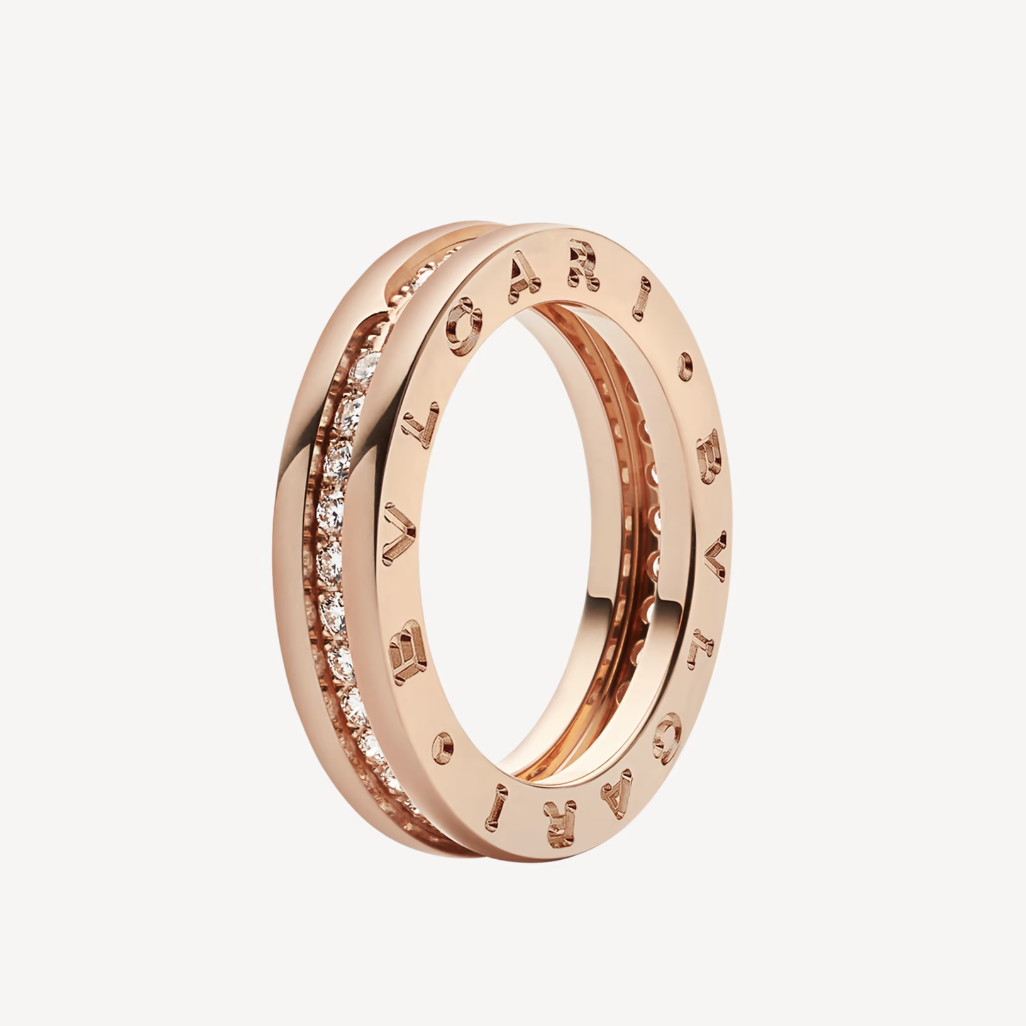 [⭐Marins]ZERO 1 ONE-BAND PAVED DIAMONDS ON THE SPIRAL RING