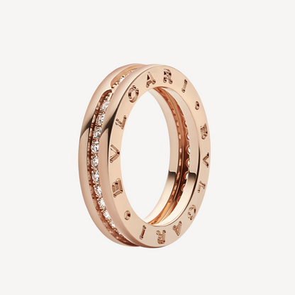 [⭐Marins]ZERO 1 ONE-BAND PAVED DIAMONDS ON THE SPIRAL RING